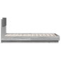 vidaXL Bettgestell mit Kopfteil Grau Sonoma 90x190 cm Holzwerkstoff vidaXL Bettgestell mit Kopfteil Grau Sonoma 90x190 cm Holzwerkstoff