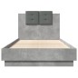 vidaXL Bettgestell mit Kopfteil Betongrau 75x190 cm Holzwerkstoff vidaXL Bettgestell mit Kopfteil Betongrau 75x190 cm Holzwerkstoff