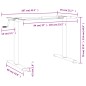 vidaXL Gestell für Sitz-Steh-Schreibtische (94-135)x60x(70-114) cm vidaXL Gestell für Sitz-Steh-Schreibtische (94-135)x60x(70-114) cm