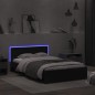 vidaXL Bettgestell mit Kopfteil LED-Beleuchtung Schwarz 135x190 cm vidaXL Bettgestell mit Kopfteil LED-Beleuchtung Schwarz 135x190 cm