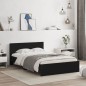 vidaXL Bettgestell mit Kopfteil LED-Beleuchtung Schwarz 135x190 cm vidaXL Bettgestell mit Kopfteil LED-Beleuchtung Schwarz 135x190 cm