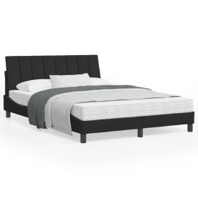 vidaXL Bettgestell mit Kopfteil Schwarz 140x190 cm Samt