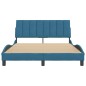 vidaXL Bettgestell mit Kopfteil Blau 140x190 cm Samt vidaXL Bettgestell mit Kopfteil Blau 140x190 cm Samt
