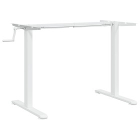 vidaXL Gestell für Sitz-Steh-Schreibtische Weiß (94-135)x60x(70-114)cm