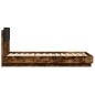 vidaXL Bettgestell mit Kopfteil Räuchereiche 75x190 cm Holzwerkstoff vidaXL Bettgestell mit Kopfteil Räuchereiche 75x190 cm Holzwerkstoff