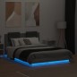 vidaXL Bettgestell mit Kopfteil und LED Grau Sonoma-Eiche 120x190 cm vidaXL Bettgestell mit Kopfteil und LED Grau Sonoma-Eiche 120x190 cm