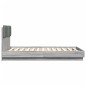 vidaXL Bettgestell mit Kopfteil und LED Grau Sonoma-Eiche 120x190 cm vidaXL Bettgestell mit Kopfteil und LED Grau Sonoma-Eiche 120x190 cm