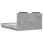 vidaXL Bettgestell mit Kopfteil und LED Betongrau 120x190 cm vidaXL Bettgestell mit Kopfteil und LED Betongrau 120x190 cm