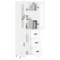 vidaXL Highboard Weiß 69,5x34x180 cm Holzwerkstoff vidaXL Highboard Weiß 69,5x34x180 cm Holzwerkstoff