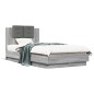 vidaXL Bettgestell mit Kopfteil Grau Sonoma 75x190 cm Holzwerkstoff vidaXL Bettgestell mit Kopfteil Grau Sonoma 75x190 cm Holzwerkstoff