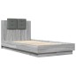 vidaXL Bettgestell mit Kopfteil Grau Sonoma 75x190 cm Holzwerkstoff vidaXL Bettgestell mit Kopfteil Grau Sonoma 75x190 cm Holzwerkstoff