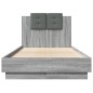 vidaXL Bettgestell mit Kopfteil Grau Sonoma 75x190 cm Holzwerkstoff vidaXL Bettgestell mit Kopfteil Grau Sonoma 75x190 cm Holzwerkstoff