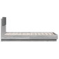 vidaXL Bettgestell mit Kopfteil Grau Sonoma 75x190 cm Holzwerkstoff vidaXL Bettgestell mit Kopfteil Grau Sonoma 75x190 cm Holzwerkstoff