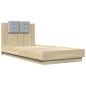 vidaXL Bettgestell mit Kopfteil Sonoma-Eiche 75x190 cm Holzwerkstoff vidaXL Bettgestell mit Kopfteil Sonoma-Eiche 75x190 cm Holzwerkstoff