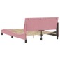 vidaXL Bettgestell mit Kopfteil Rosa 140x190 cm Samt vidaXL Bettgestell mit Kopfteil Rosa 140x190 cm Samt
