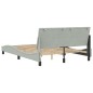 vidaXL Bettgestell ohne Matratze Hellgrau 140x190 cm Samt vidaXL Bettgestell ohne Matratze Hellgrau 140x190 cm Samt