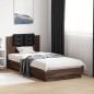 vidaXL Bettgestell mit Kopfteil Braun Eichen-Optik 90x190 cm vidaXL Bettgestell mit Kopfteil Braun Eichen-Optik 90x190 cm