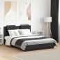 vidaXL Bettgestell mit Kopfteil und LED Schwarz 120x190 cm vidaXL Bettgestell mit Kopfteil und LED Schwarz 120x190 cm