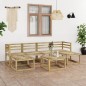 7-tlg. Garten-Lounge-Set Grün Imprägniertes Kiefernholz 7-tlg. Garten-Lounge-Set Grün Imprägniertes Kiefernholz