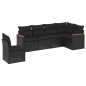 vidaXL 6-tlg. Garten-Sofagarnitur mit Kissen Schwarz Poly Rattan vidaXL 6-tlg. Garten-Sofagarnitur mit Kissen Schwarz Poly Rattan