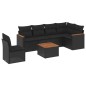 vidaXL 7-tlg. Garten-Sofagarnitur mit Kissen Schwarz Poly Rattan vidaXL 7-tlg. Garten-Sofagarnitur mit Kissen Schwarz Poly Rattan
