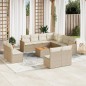 vidaXL 12-tlg. Garten-Sofagarnitur mit Kissen Beige Poly Rattan vidaXL 12-tlg. Garten-Sofagarnitur mit Kissen Beige Poly Rattan