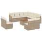 vidaXL 12-tlg. Garten-Sofagarnitur mit Kissen Beige Poly Rattan vidaXL 12-tlg. Garten-Sofagarnitur mit Kissen Beige Poly Rattan
