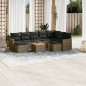 vidaXL 10-tlg. Garten-Sofagarnitur mit Kissen Grau Poly Rattan vidaXL 10-tlg. Garten-Sofagarnitur mit Kissen Grau Poly Rattan