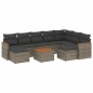 vidaXL 10-tlg. Garten-Sofagarnitur mit Kissen Grau Poly Rattan vidaXL 10-tlg. Garten-Sofagarnitur mit Kissen Grau Poly Rattan
