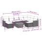 vidaXL 10-tlg. Garten-Sofagarnitur mit Kissen Grau Poly Rattan vidaXL 10-tlg. Garten-Sofagarnitur mit Kissen Grau Poly Rattan