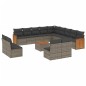 vidaXL 14-tlg. Garten-Sofagarnitur mit Kissen Grau Poly Rattan vidaXL 14-tlg. Garten-Sofagarnitur mit Kissen Grau Poly Rattan