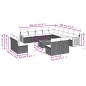 vidaXL 14-tlg. Garten-Sofagarnitur mit Kissen Grau Poly Rattan vidaXL 14-tlg. Garten-Sofagarnitur mit Kissen Grau Poly Rattan