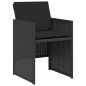 vidaXL 3-tlg. Bistro-Set mit Kissen Schwarz Poly Rattan vidaXL 3-tlg. Bistro-Set mit Kissen Schwarz Poly Rattan