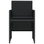 vidaXL 3-tlg. Bistro-Set mit Kissen Schwarz Poly Rattan vidaXL 3-tlg. Bistro-Set mit Kissen Schwarz Poly Rattan