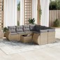 vidaXL 9-tlg. Garten-Sofagarnitur mit Kissen Beige Poly Rattan vidaXL 9-tlg. Garten-Sofagarnitur mit Kissen Beige Poly Rattan