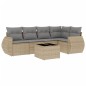 vidaXL 6-tlg. Garten-Sofagarnitur mit Kissen Beige Poly Rattan vidaXL 6-tlg. Garten-Sofagarnitur mit Kissen Beige Poly Rattan