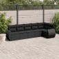 vidaXL 6-tlg. Garten-Sofagarnitur mit Kissen Schwarz Poly Rattan vidaXL 6-tlg. Garten-Sofagarnitur mit Kissen Schwarz Poly Rattan