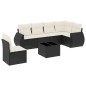 vidaXL 7-tlg. Garten-Sofagarnitur mit Kissen Schwarz Poly Rattan vidaXL 7-tlg. Garten-Sofagarnitur mit Kissen Schwarz Poly Rattan