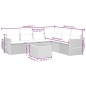 vidaXL 7-tlg. Garten-Sofagarnitur mit Kissen Grau Poly Rattan vidaXL 7-tlg. Garten-Sofagarnitur mit Kissen Grau Poly Rattan