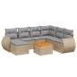 vidaXL 8-tlg. Garten-Sofagarnitur mit Kissen Beige Poly Rattan vidaXL 8-tlg. Garten-Sofagarnitur mit Kissen Beige Poly Rattan