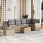 vidaXL 7-tlg. Garten-Sofagarnitur mit Kissen Beige Poly Rattan vidaXL 7-tlg. Garten-Sofagarnitur mit Kissen Beige Poly Rattan