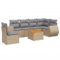 vidaXL 7-tlg. Garten-Sofagarnitur mit Kissen Beige Poly Rattan vidaXL 7-tlg. Garten-Sofagarnitur mit Kissen Beige Poly Rattan