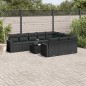 vidaXL 11-tlg. Garten-Sofagarnitur mit Kissen Schwarz Poly Rattan vidaXL 11-tlg. Garten-Sofagarnitur mit Kissen Schwarz Poly Rattan