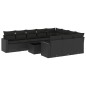 vidaXL 11-tlg. Garten-Sofagarnitur mit Kissen Schwarz Poly Rattan vidaXL 11-tlg. Garten-Sofagarnitur mit Kissen Schwarz Poly Rattan