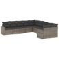 vidaXL 10-tlg. Garten-Sofagarnitur mit Kissen Grau Poly Rattan vidaXL 10-tlg. Garten-Sofagarnitur mit Kissen Grau Poly Rattan
