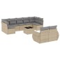 vidaXL 10-tlg. Garten-Sofagarnitur mit Kissen Beige Poly Rattan vidaXL 10-tlg. Garten-Sofagarnitur mit Kissen Beige Poly Rattan