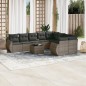 vidaXL 10-tlg. Garten-Sofagarnitur mit Kissen Grau Poly Rattan vidaXL 10-tlg. Garten-Sofagarnitur mit Kissen Grau Poly Rattan