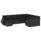 vidaXL 10-tlg. Garten-Sofagarnitur mit Kissen Schwarz Poly Rattan vidaXL 10-tlg. Garten-Sofagarnitur mit Kissen Schwarz Poly Rattan