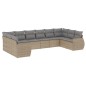 vidaXL 10-tlg. Garten-Sofagarnitur mit Kissen Beige Poly Rattan vidaXL 10-tlg. Garten-Sofagarnitur mit Kissen Beige Poly Rattan