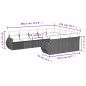 vidaXL 10-tlg. Garten-Sofagarnitur mit Kissen Grau Poly Rattan vidaXL 10-tlg. Garten-Sofagarnitur mit Kissen Grau Poly Rattan